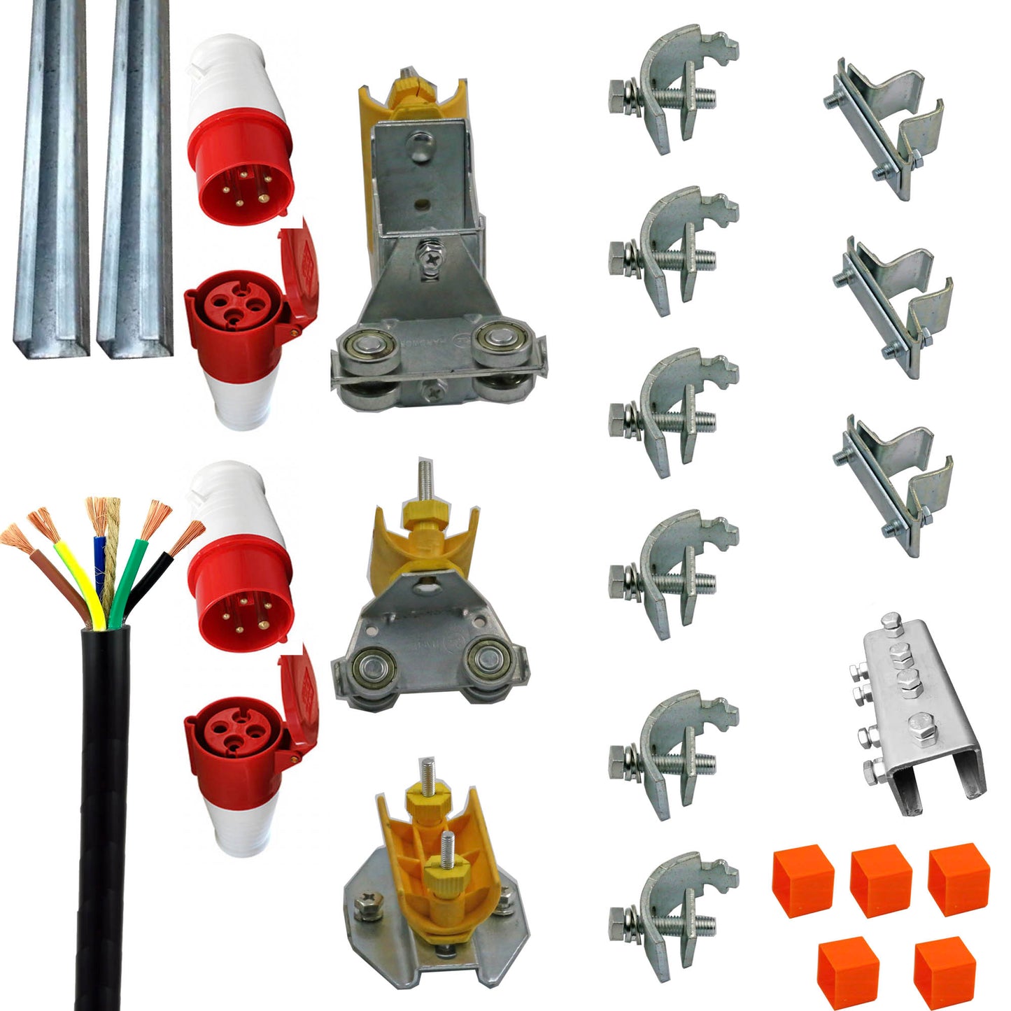 Festoon System Kit for Gantry Crane Up to 10 Ft C-Track Cable System for Garage Crane