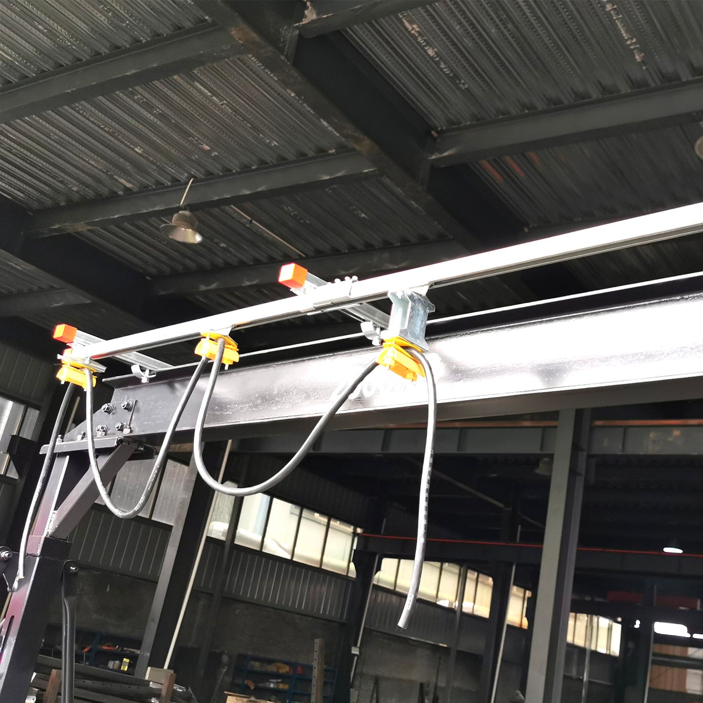 Gantry Crane Kit Pro 4000 Lbs Shop Crane 2T with Hoist, Trolley, Sling, Shackles, Hooks and Festoon System Garage Gantry Crane