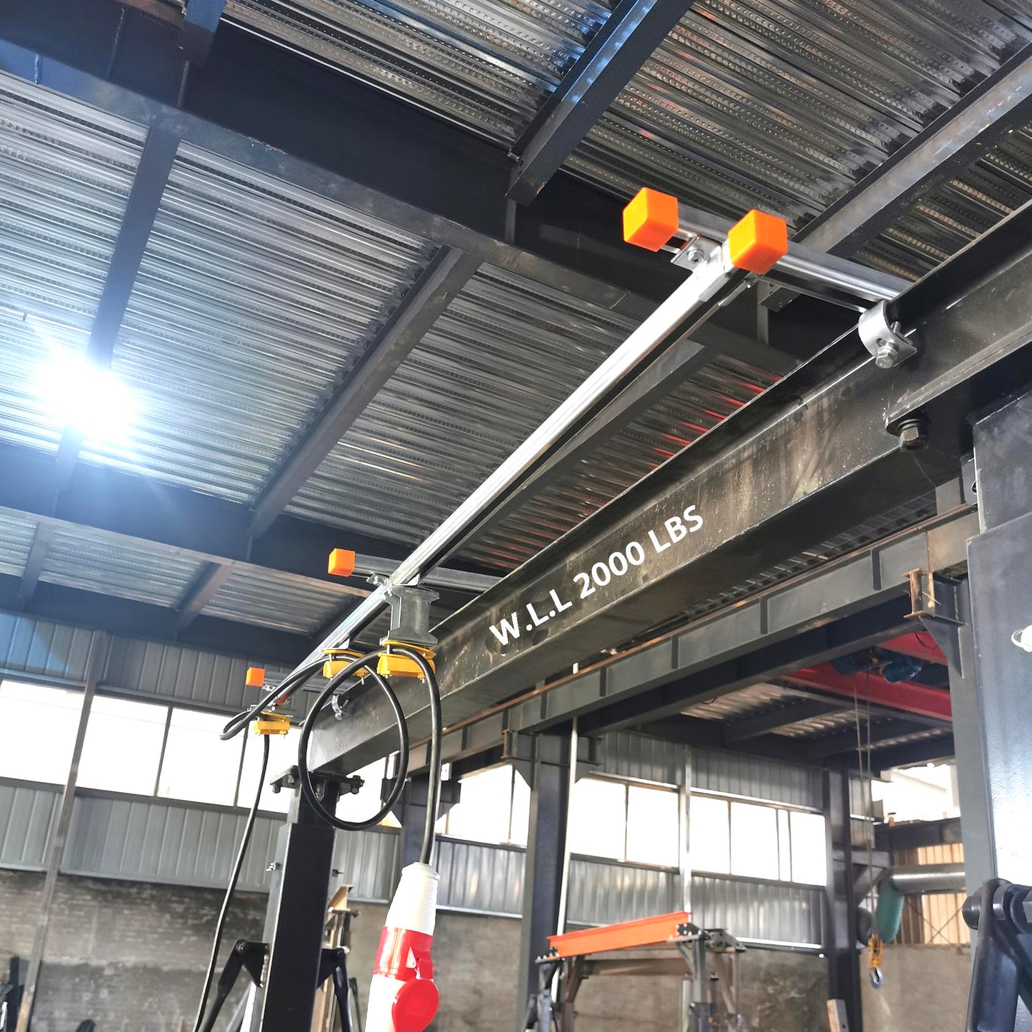 Gantry Crane Kit Pro 4000 Lbs Shop Crane 2T with Hoist, Trolley, Sling, Shackles, Hooks and Festoon System Garage Gantry Crane