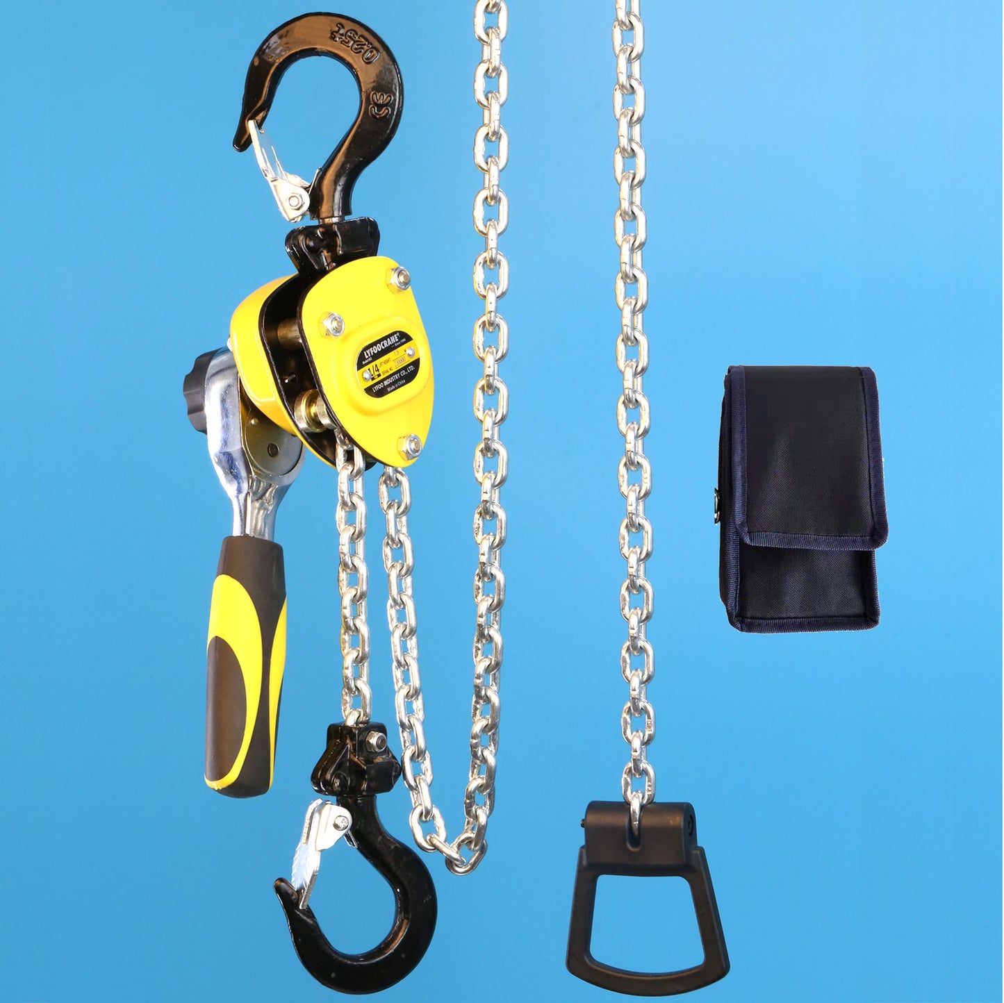 Manual LeverHoist Come Along Puller Rachet Lever Hoist (0.25T-1.5M) Mini Chain Fall Small Hoist 550 lb