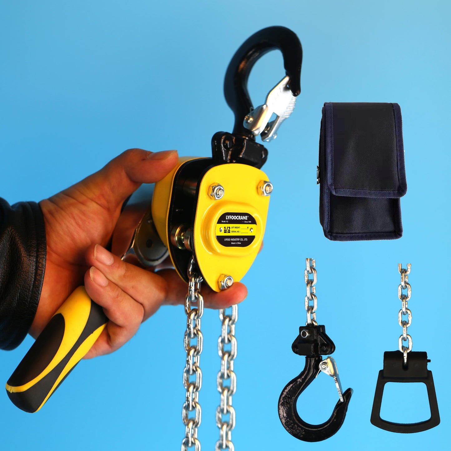 Manual Lever Hoist 1100lbs Come Along Puller Rachet Lever Hoist (0.5T-1.5M)