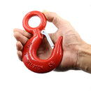 2-Pack 320A Eye Slip Hooks with Safety Latch, 2 Ton WLL (4,400 LBS), Forged Alloy Steel Rigging Hooks for Chains, Slings and Wire Rope-1