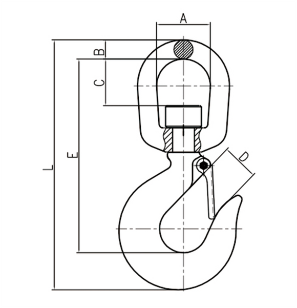 322 Alloy/322 Carbon Swivel Hook