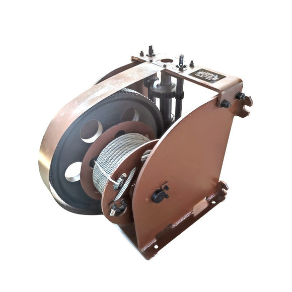 5,000 kg Dual-Speed Brake Hand Winch with Four-Way Rope Exit