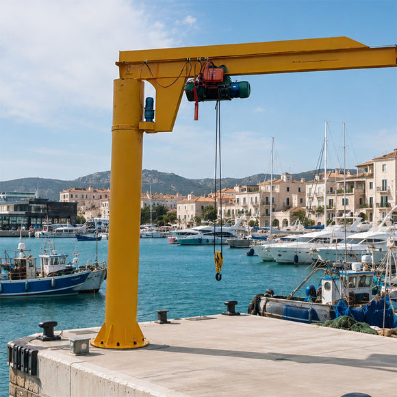 Pillar-mounted jib crane