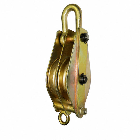 Double-Sheave Eye-Type Power Line Pulley Block