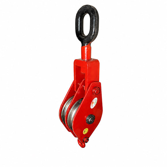 Double-Sheave Pulley Block with Link Attachment