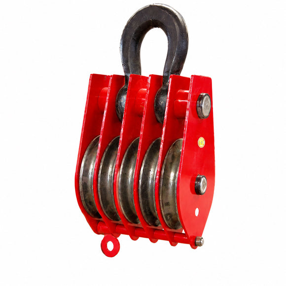 Five-Sheave Pulley Block with Lifting Eye