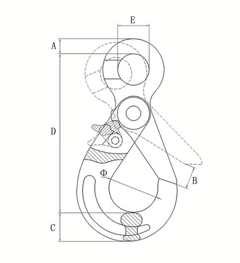 G80 EU Type Eye Safety Hook