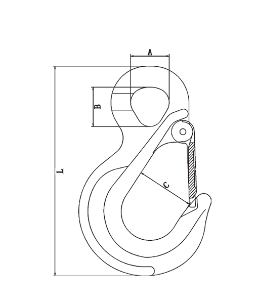 G80 Eye Hook with Safety Latch