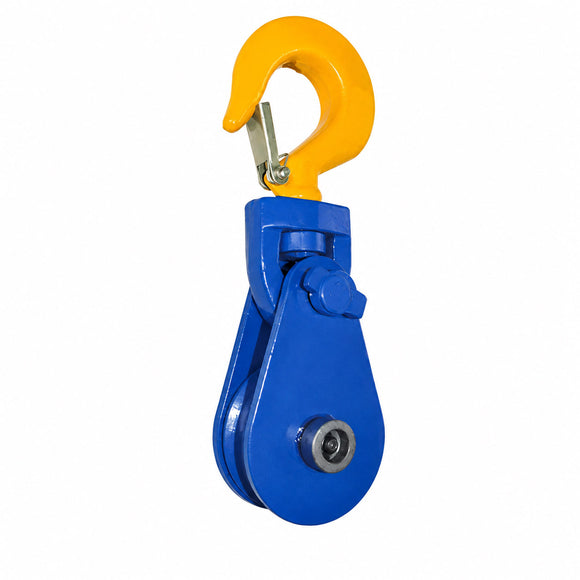 Hook-Type Heavy-Duty Single-Sheave Pulley Block