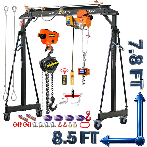 Electrical Adjustable Gantry Crane Kit 4400 LBS - 8.5 FT