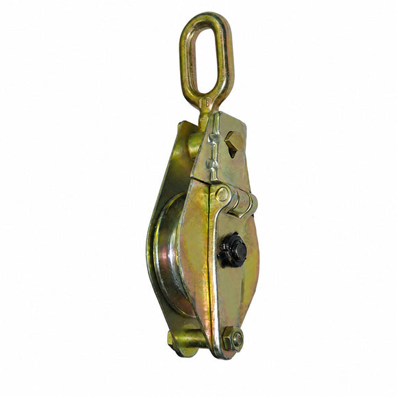 Single-Sheave Chain-Link Power Line Pulley Block
