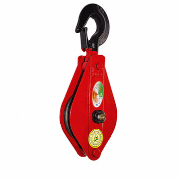 Single-Sheave Closed Snatch Block with Hook
