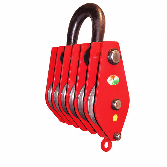 Six-Sheave Pulley Block with Lifting Eye