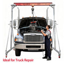 Extra Large Adjustable Gantry Crane, Capacity 2000 LBS  Width 10.5 FT with Manual Hoist and Rigging Product-3
