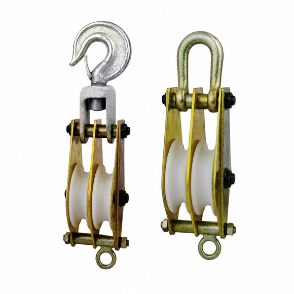 Power Line Pulley Block with Nylon Sheave